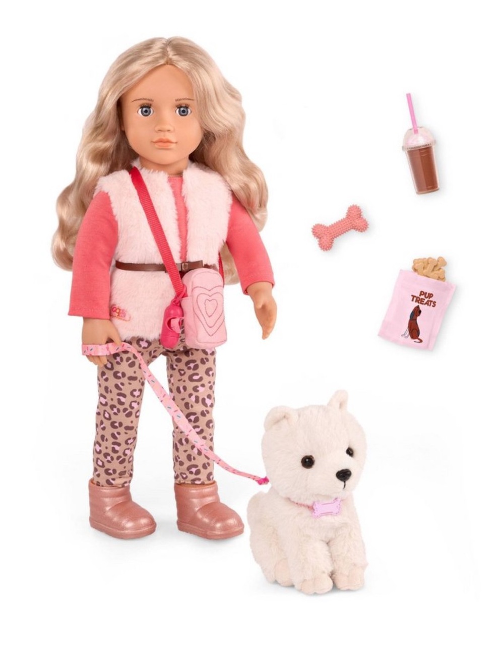Our Generation Kinsley & Kenzi 18" Doll & Pet Puppy Shih Tzu Dog *NEW*